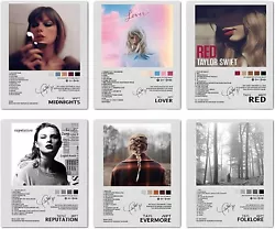 Buy 6 Taylor Swift Album Cover Wall Art Canvas Posters Unframed 8 X 10 Inch Print • 8£