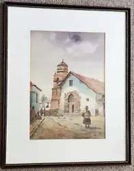 Buy N Soto Early-Mid C20th Framed Watercolour South American Street Scene & Chapel • 17£