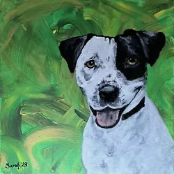 Buy Original Oil Painting Black And White Terrier Sold By The Artist • 55£