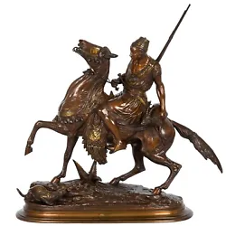 Buy French Bronze Sculpture Of North African Hunter By Paul Delabrierre • 6,403.92£