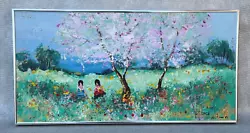Buy Han-sheng Huang Leman Tanjug Peyzaj Style Painting Children Cherry Blossom Tree • 330.75£