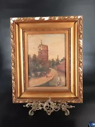 Buy Antique Oil Painting Framed Signed T P Vaughan  Canal Scene, K176 • 75£