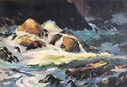 Buy 'Dramatic Rocky Sea Scape' By Dennis Richards           31.5 By 21.5 Ins     492 • 65£