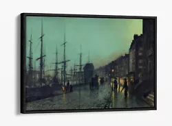 Buy John Atkinson Grimshaw, Shipping On The Clyde -float Effect Canvas Art Print • 49.99£