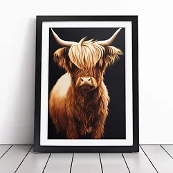 Buy A Splendid Highland Cow Wall Art Print Framed Canvas Picture Poster Decor • 24.95£