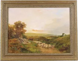Buy Sheep In A Rural Landscape Antique Oil Painting By David Bates (1840-1921) • 0.99£
