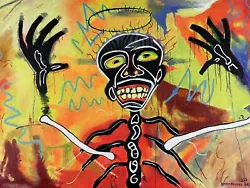 Buy Jean-Michel Basquiat (Handmade) Painting On Canvas Signed & Stamped • 600.70£