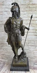 Buy Very Heavy Highly Detail Roman Warrior Soldier Hot Cast Bronze Sculpture Deal NR • 544.18£