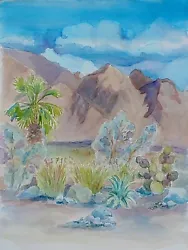 Buy Bear Creek Trail Coachella La Quinta Original Watercolor RAMfish Artist 9  X 12  • 103.36£