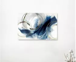 Buy Abstract Wall Art 16”X24” Paintings Blue Fantasy Colorful  Modern Artwork Decor • 14.23£
