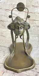 Buy Art Nouveau Candy Soap Dish Bronze Figural Face Sculpture Figurine • 282.55£