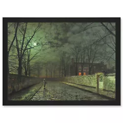 Buy John Atkinson Grimshaw Moonlit Street Old Master Painting Framed A4 Art Print • 17.98£