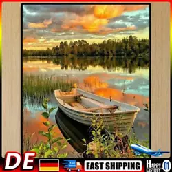 Buy Painting By Numbers DIY Boat Grove Canvas Oil Art Picture Kit Home Wall Decor I • 7.64£