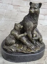 Buy Kodiak Grizzly Black Bear Wildlife Art Lodge Bronze Marble Sculpture Statue Gift • 196.76£