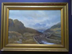 Buy Large Victorian Landscape Oil Painting, Scottish Highlands, Ben Nevis, Cows • 642.50£