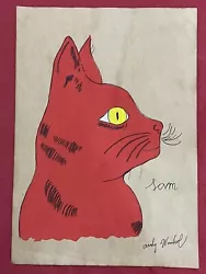 Buy Andy Warhol (Handmade) Drawing - Painting Inks On Old Paper Signed & Stamped • 103.60£