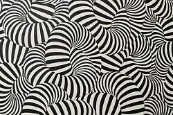 Buy Black And White Optical Art Original Oil Painting On Canvas, Ready To Hang 24x36 • 800£
