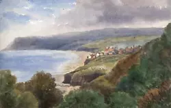 Buy Antique Watercolour Painting - Possibly Robin Hood's Bay - 19th Century • 150£