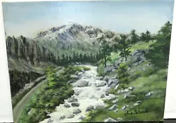Buy Elva Schaub  Rocky Mountains Colorado  Original Oil On Board Landscape Painting • 377.99£
