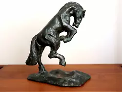 Buy Mid Century Modern Brutalist Mid Century Modern Metal Jumping Horse Sculpture • 74.41£