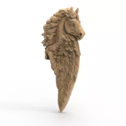 Buy Wing Horse Sculpture Figure STL File Model For 3D Printer CNC Router • 2.32£