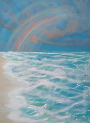 Buy Rainbow Waves . Rainbow Over Sea Painting. Seascapes. By Zoe Adams. • 75£