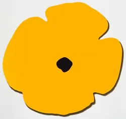 Buy DONALD SULTAN 'Yellow Wall Poppy' SIGNED Ltd Ed Shaped Aluminum Sculpture/ Print • 8,662.44£