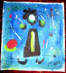 Buy After Joan Miró - 20th Century Oil, Still Life II ORIGINAL PAINTING SIGNED • 0.99£