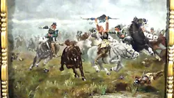 Buy Joseph Thurman Pearson Oil On Canvas Scene Depicting A Battle On Horseback • 12,324.29£