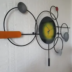 Buy Metal Wall Art Clock Sculpture Abstract Decor  Bespoke Artwork Modernist Unique • 150£