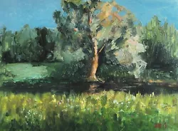 Buy Original Oil Painting, Landscape, Nature, River, Trees, Forest, Signed By Artist • 130£