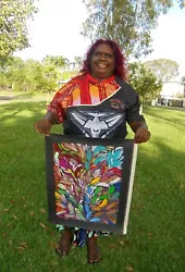 Buy LOUISE  NUMINA 64 X 50 Cm Original Painting - Aussiepaintings Aboriginal Art • 110.53£