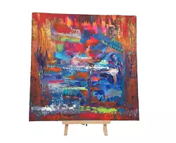 Buy Colorful Glowing See Vid Orig Abstract See Vid Acrylic Painting Canvas 20x20 • 29.49£