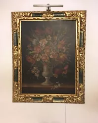 Buy Oil Painting Picture Flowers Still Life Gold Plated Wooden Frame • 496.76£