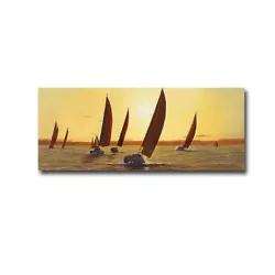 Buy Sailing, Sailing By Romanello Gallery-Wrapped Canvas Giclee Art (8 In X 20 In) • 74.41£