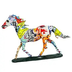 Buy Homyl Horse Figurine Decoration Horses Shelf Statue Tabletop Sculpture Ornament • 30.22£