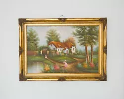 Buy 1960s Oil Painting On Canvas 110x80 Cm £537.00  Original Price:£895.00 (40% Off) • 537£