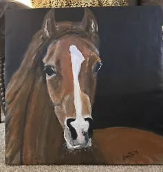 Buy Original Acrylics On Canvas Painting 36x36 By DonnaMay ￼ The Horse • 82.69£