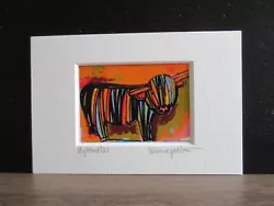 Buy Highland Cow.  Mini Art Print From An Original Painting By Suzanne Patterson. • 3.90£