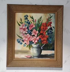 Buy Oil Painting Signed, 40s, Bouquet Of Flowers / Flowers,  • 42.82£