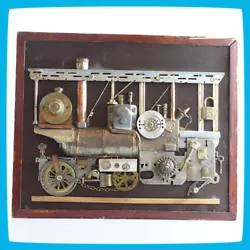 Buy ✅ Metal Brass Composition Design 3D Bas-relief Train Locomotive Loco Railway Art • 29.89£