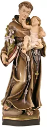 Buy New Hand Carved Wooden Patron Saint Anthony Jesus Christ Statue Figure Sculpture • 1,574.20£