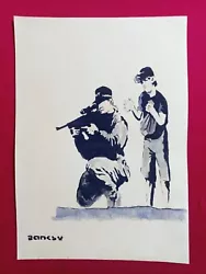 Buy Banksy Painting On Paper  Handmade  Signed And Stamped Mixed Media • 77.91£