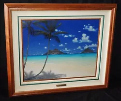 Buy 2000 Hawaii Koa Framed Oil Painting  Lanikai Kailua Beach  By Al Hogue (StR) • 14,831.27£