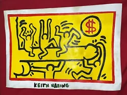Buy Keith Haring (Handmade) Mixed Media Drawing - Painting On Paper Signed & Stamped • 104.56£