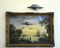 Buy Banksy Street Artist UFO Painting Frame 2 Print A4 A3 A2 A1 • 3.53£