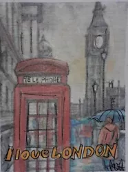 Buy London ORIGINAL THE COUNTRY  LANDSCAPE MINIATURE ACEO PAINTING • 3.99£