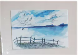 Buy FENCED OFF, Original, Signed And Mounted Watercolour • 95£