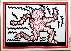 Buy ❤️ Keith Haring - Pop Art - Original Drawing - Running Figure • 145£