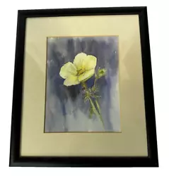 Buy Flowers Water Painting, H2 X W30 X L35cm, Few Marks On Frame, I10 O506 • 5.95£